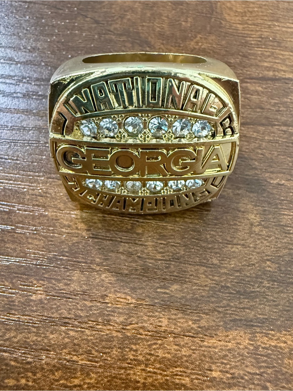 Gold Georgia Championship Ring -decorative